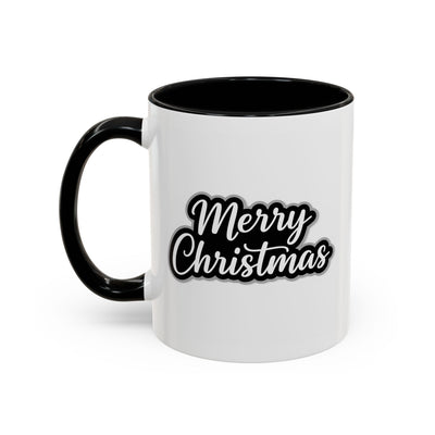 Christmas Mug - Merry Christmas White Black & Grey Text