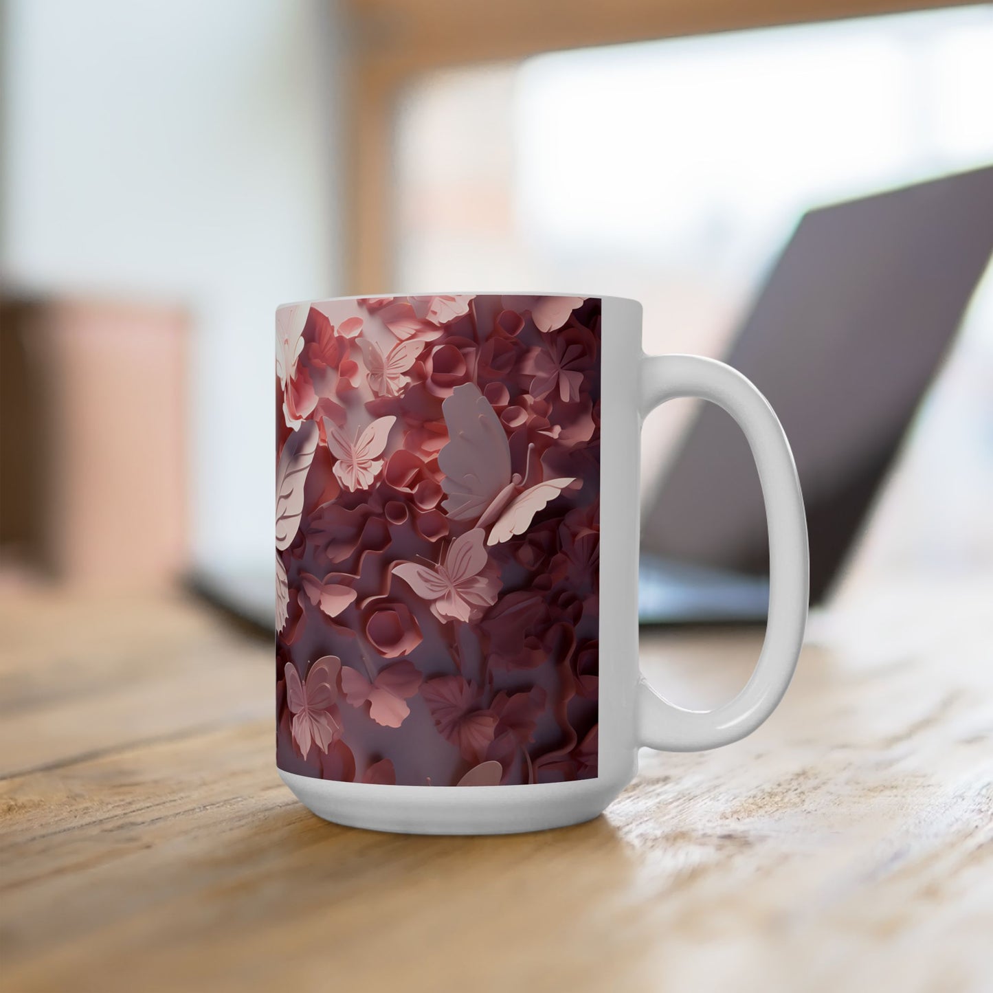 Artistic Mug - Pastel Pink Butterfly