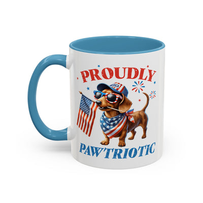 4th of July Mug - Proudly Pawtriotic Dog