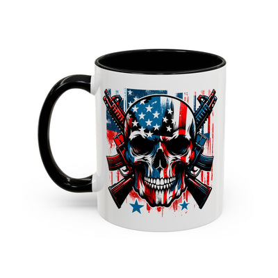 4th of July Mug - Skull With American Flag