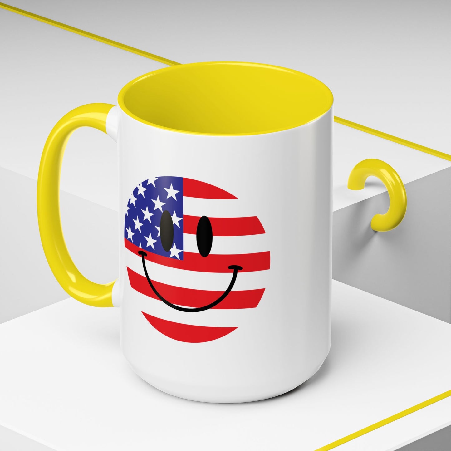 4th of July Mug - America Smiley Face