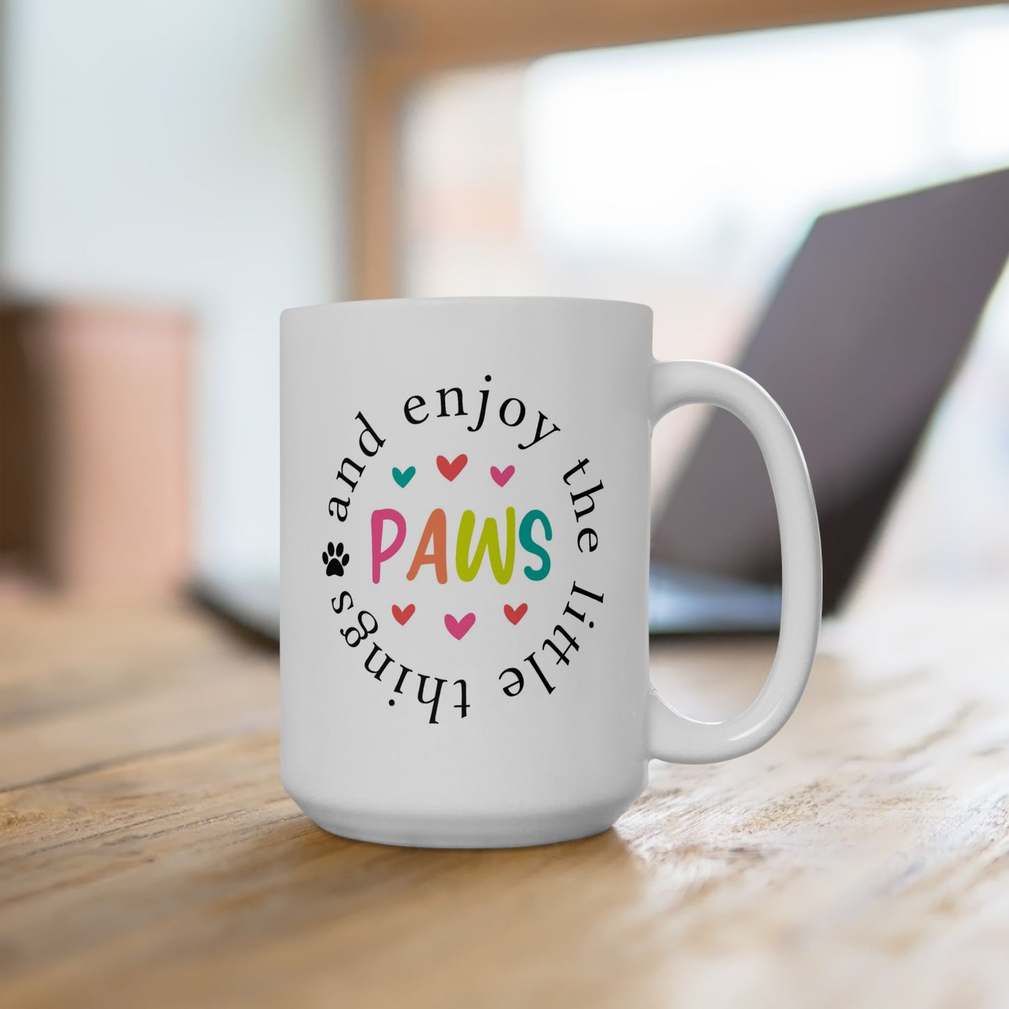 Animal Mug - Paws and Enjoy The Little Things