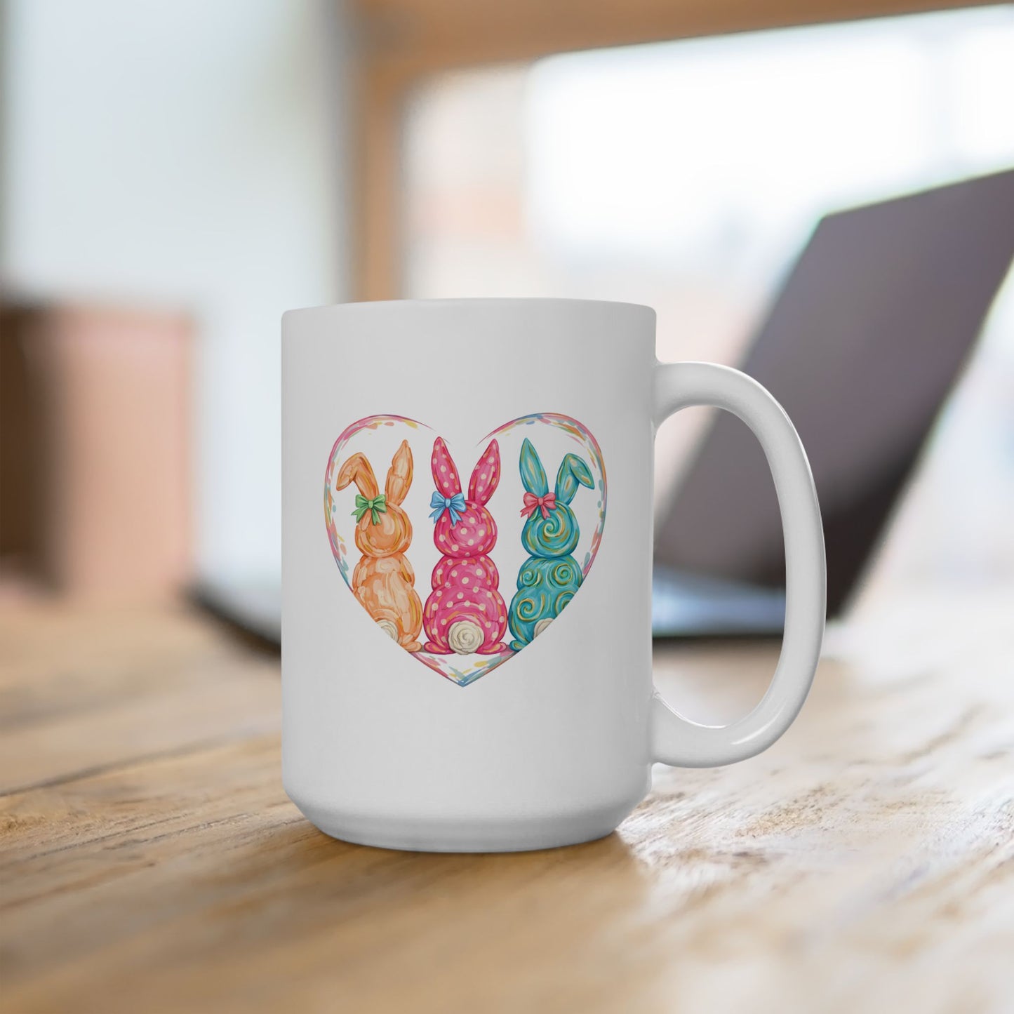 Easter Mug - Bunnies Heart