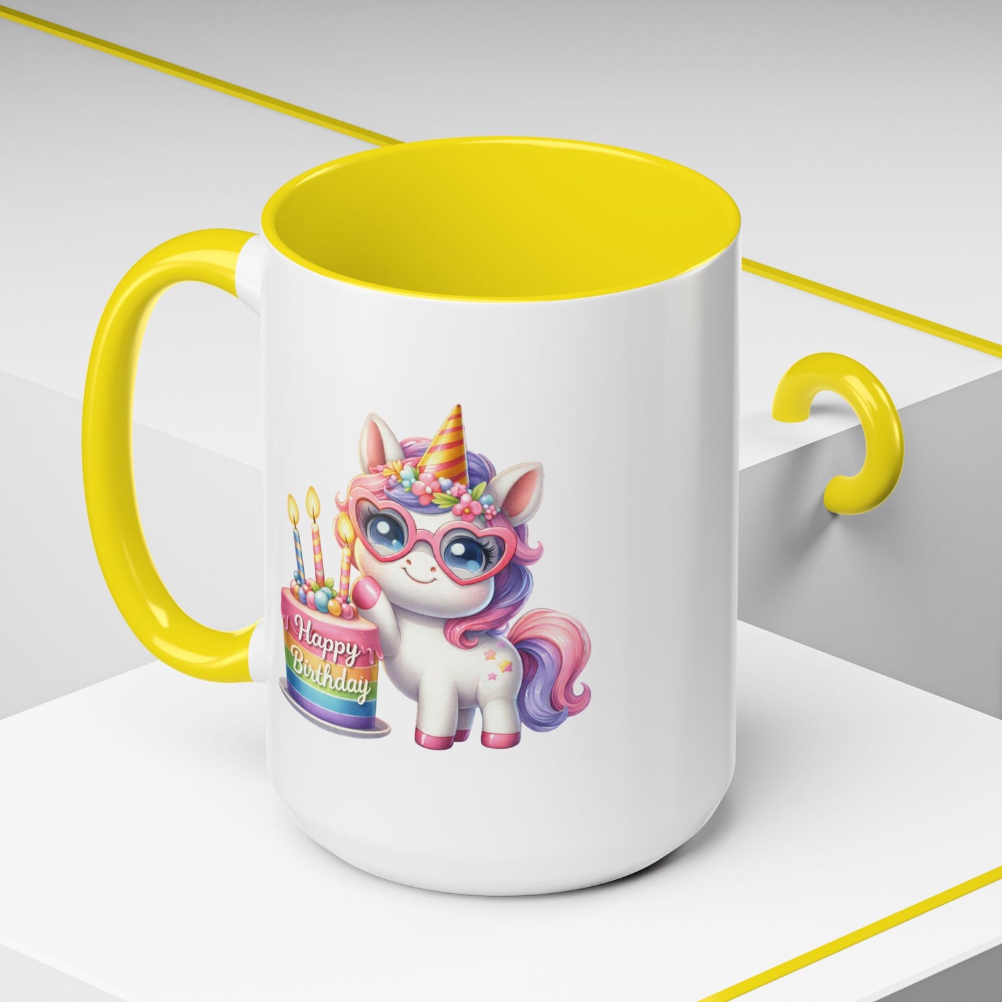 Birthday Mug - Unicorn Candles