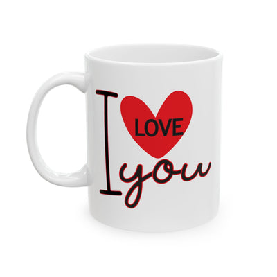 Valentine's Day Mug - I Love You Heart Graphic