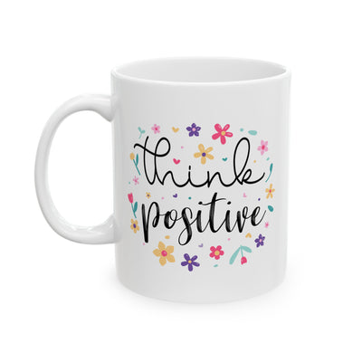 Wellness Mug - Think Positive Flowers