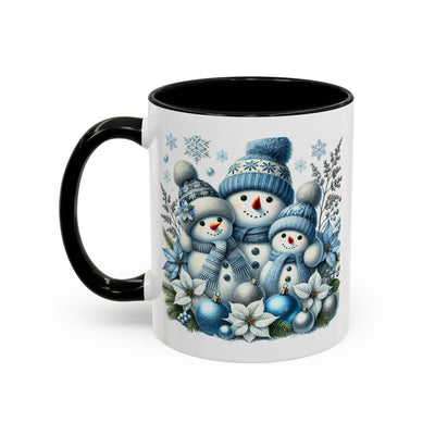 Christmas Mug - Blue Snowman Family
