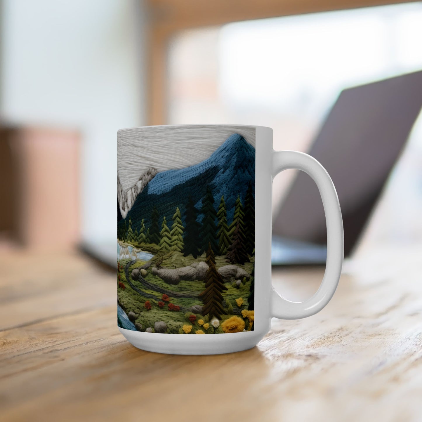 Artistic Mug - Felted Mountains