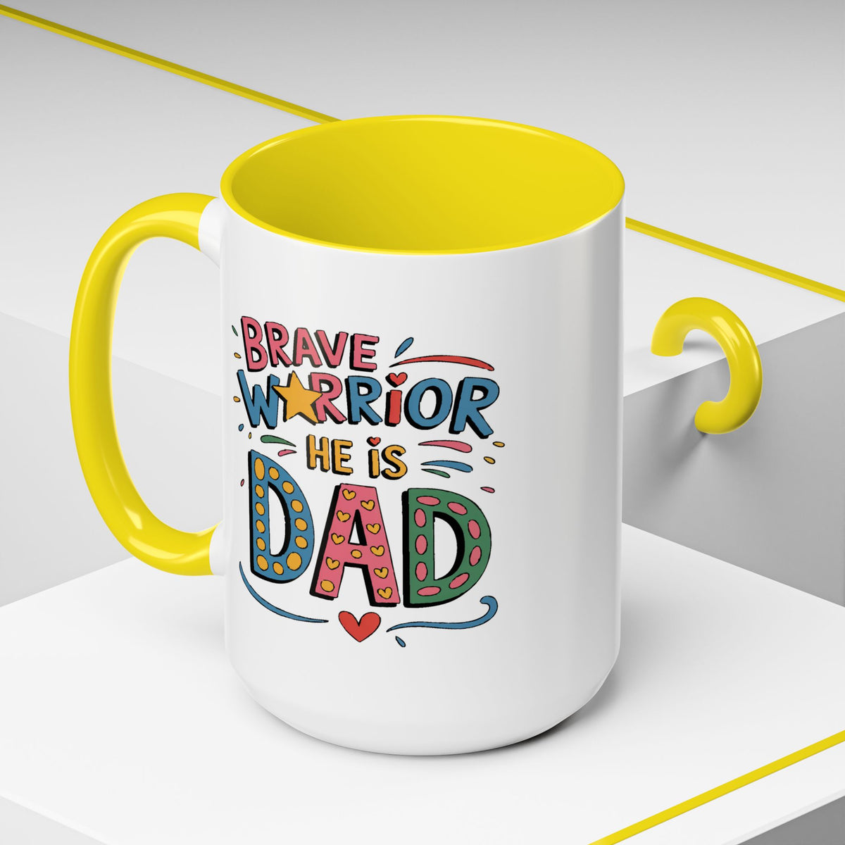 Father's Day Mug - Dad Brave Warrior