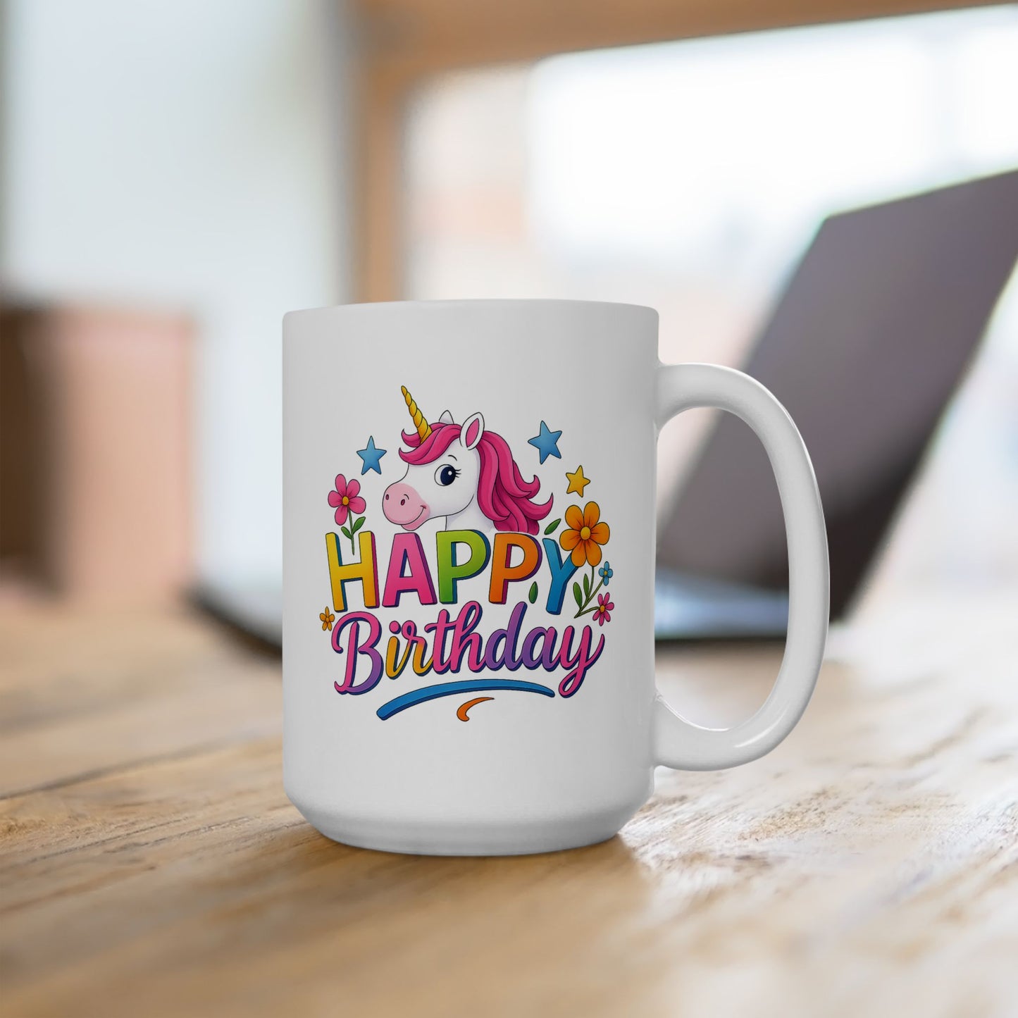 Birthday Mug - Happy Birthday Unicorn Clipart