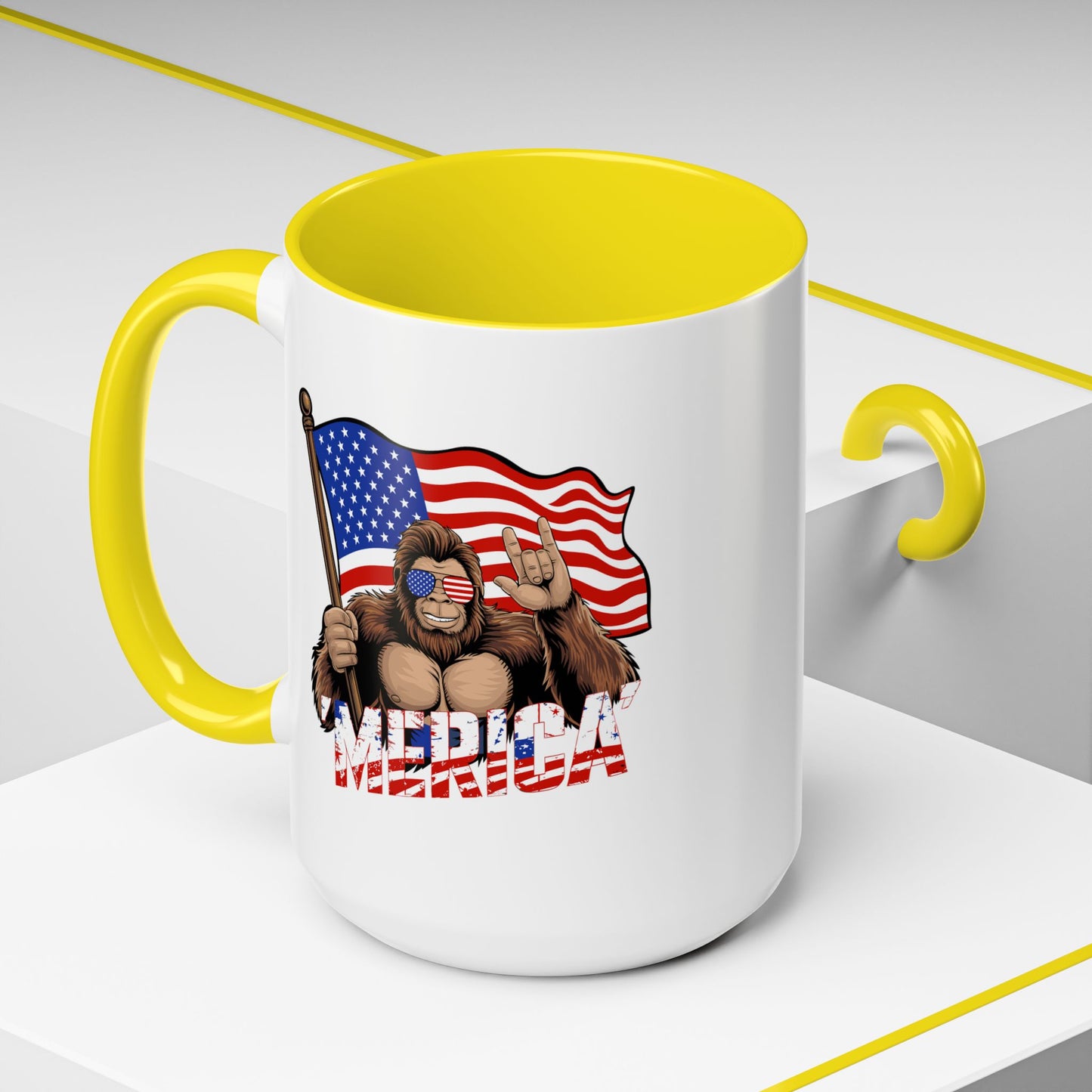 4th of July Mug - Bigfoot USA Flag