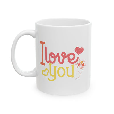 Anniversary Mug - I Love You Flowers