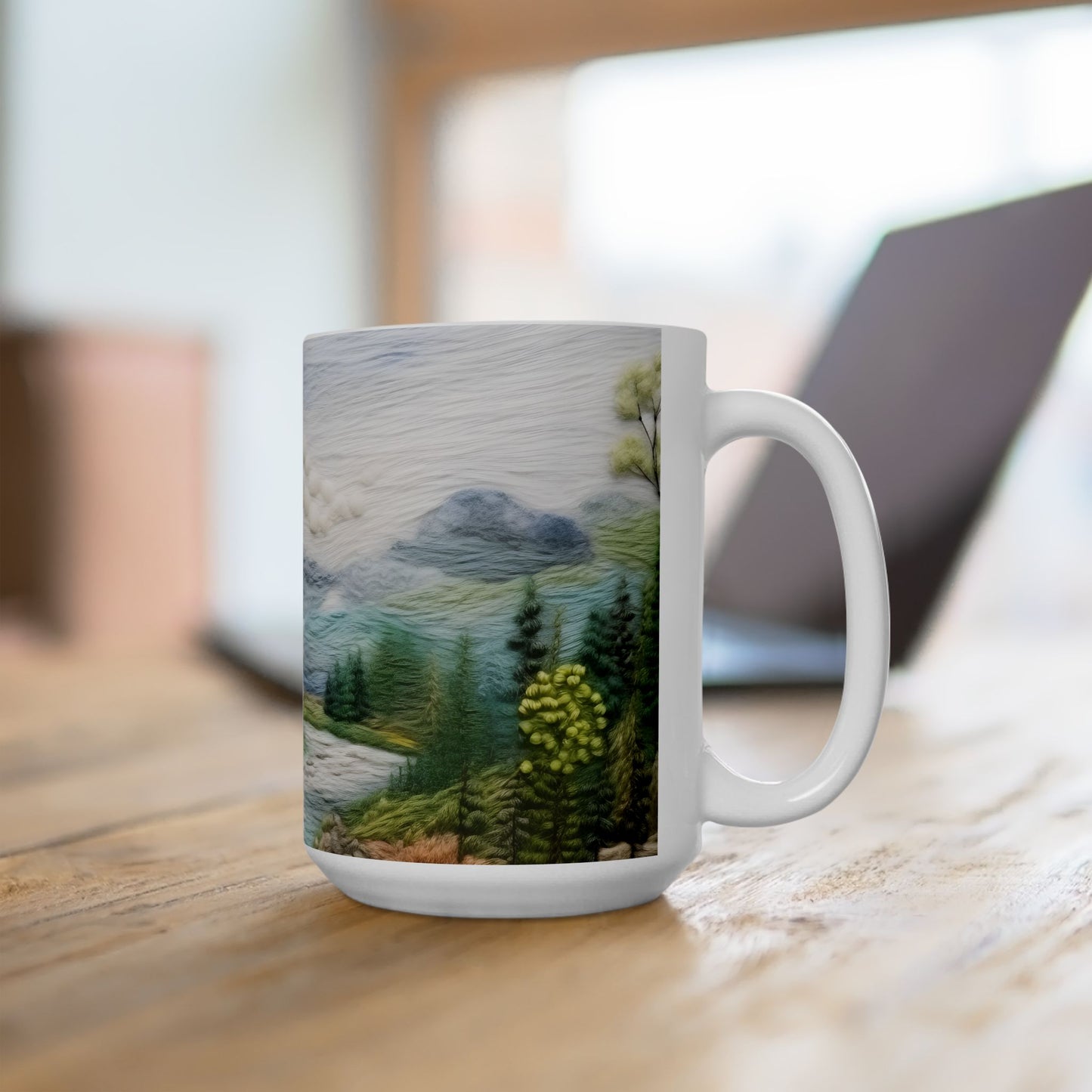 Artistic Mug - Felted Landscape 3