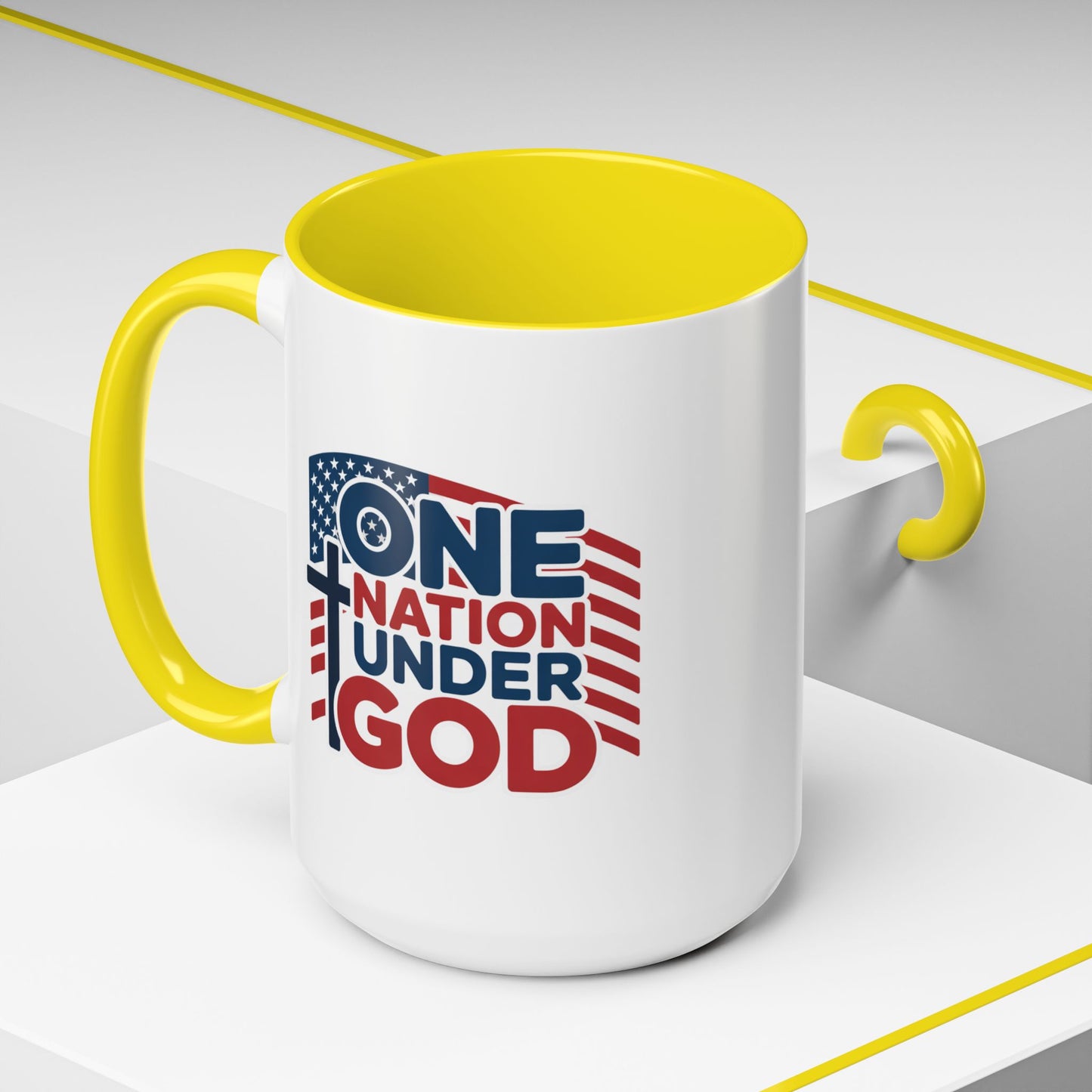 Religious Mug - One Nation Flag Cross
