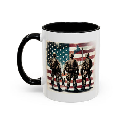 4th of July Mug - Soldiers American Flag