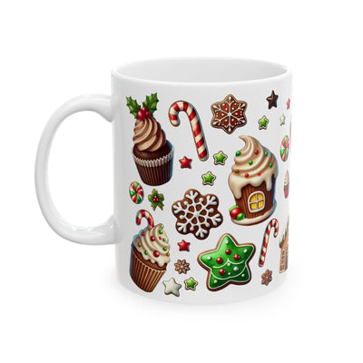 Christmas Mug - Cupcake Cookies Candy Pattern