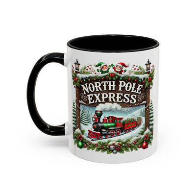 Christmas Mug - North Pole Express Steam Locomotive Decorations