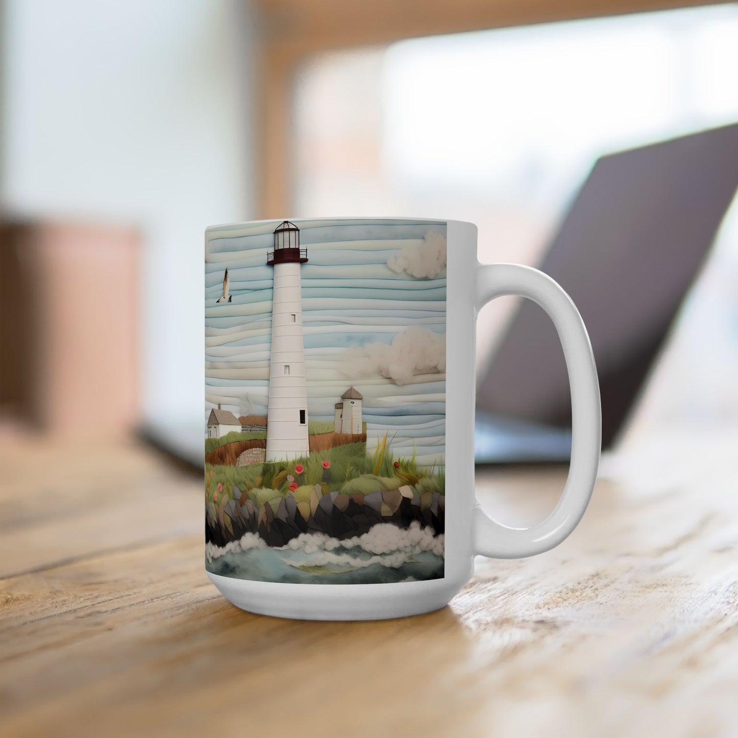 Artistic Mug - Felted Lighthouse