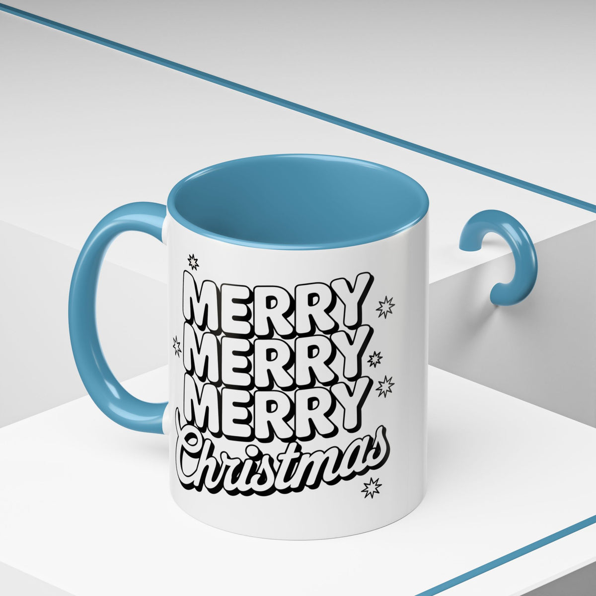 Christmas - Merry Christmas Black & White Embossed Text
