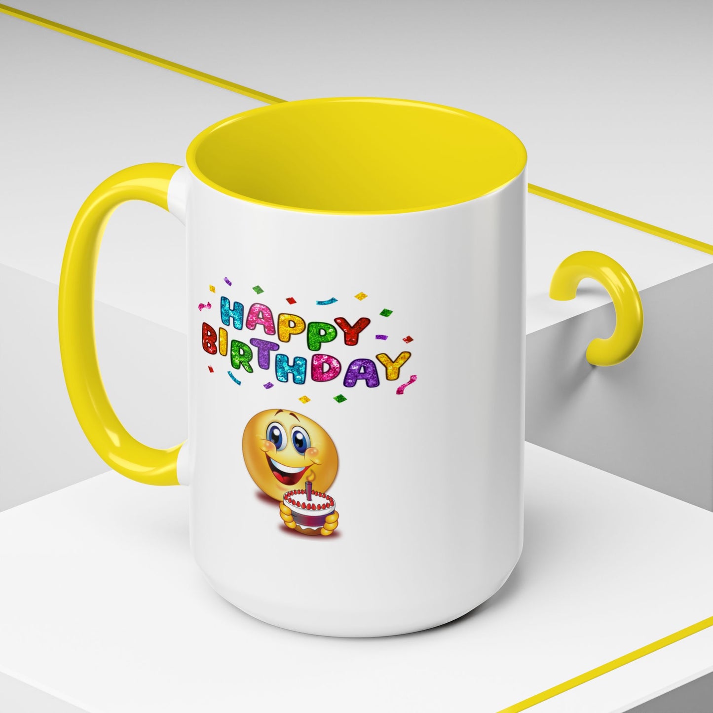 Birthday Mug - Happy Birthday Emoji
