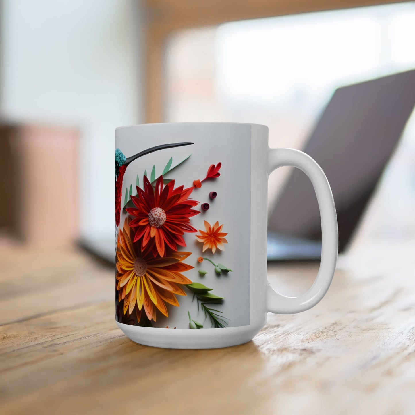 Artistic Mug - Paper Art Hummingbird 2