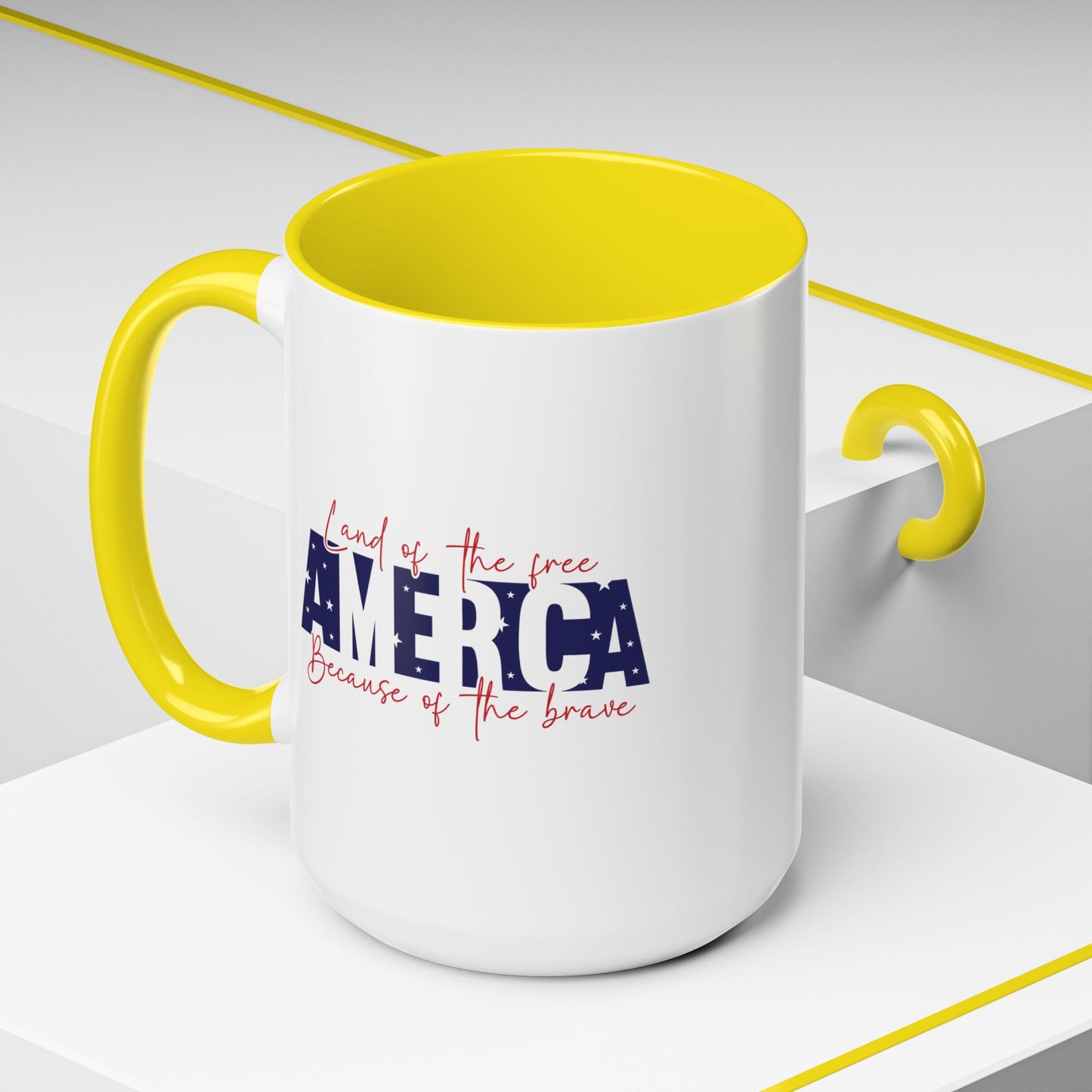 4th of July Mug - American Land of the Free Stars