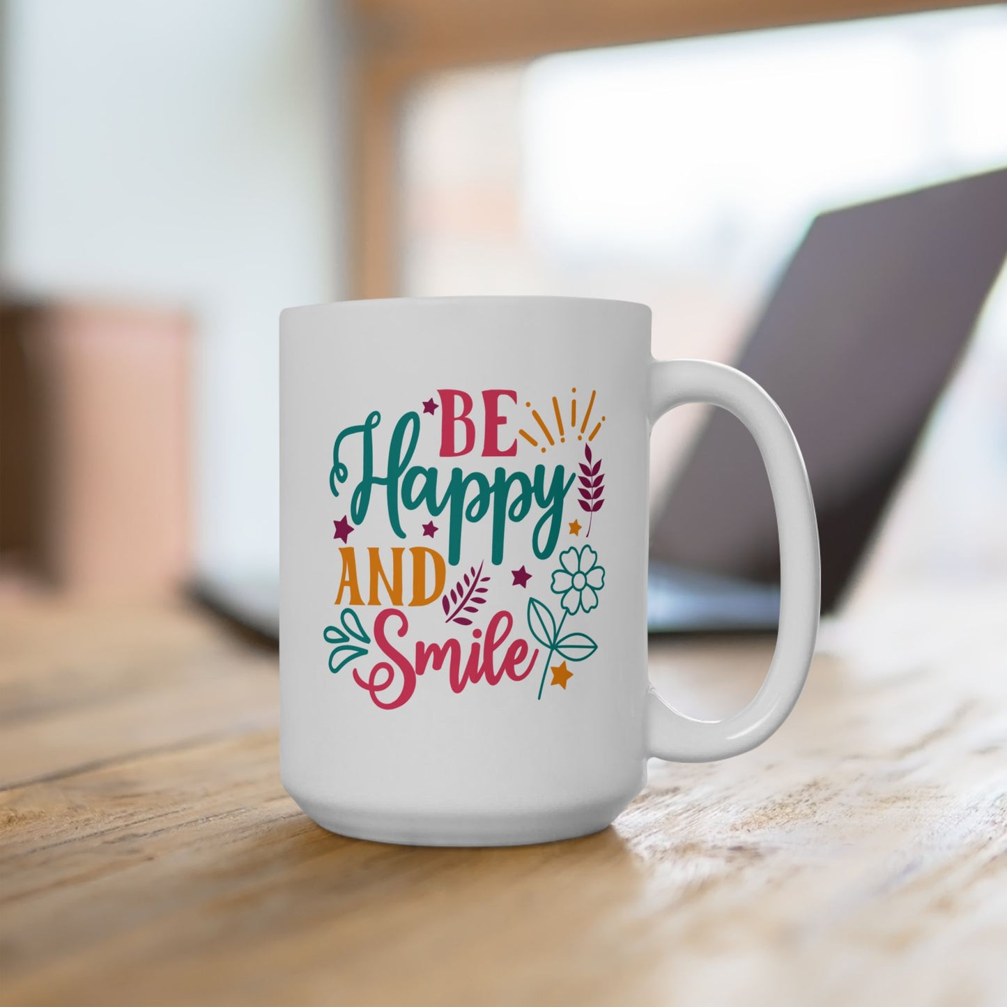 Motivation Mug - Be Happy and Smile