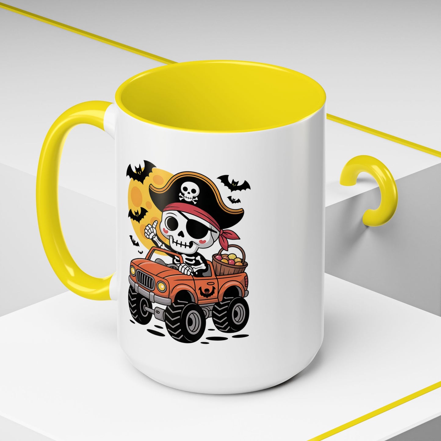 Halloween Mug - Driving Skeleton Pirate