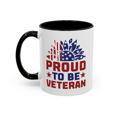 4th of July Mug - Proud to Be a Veteran Sunflower