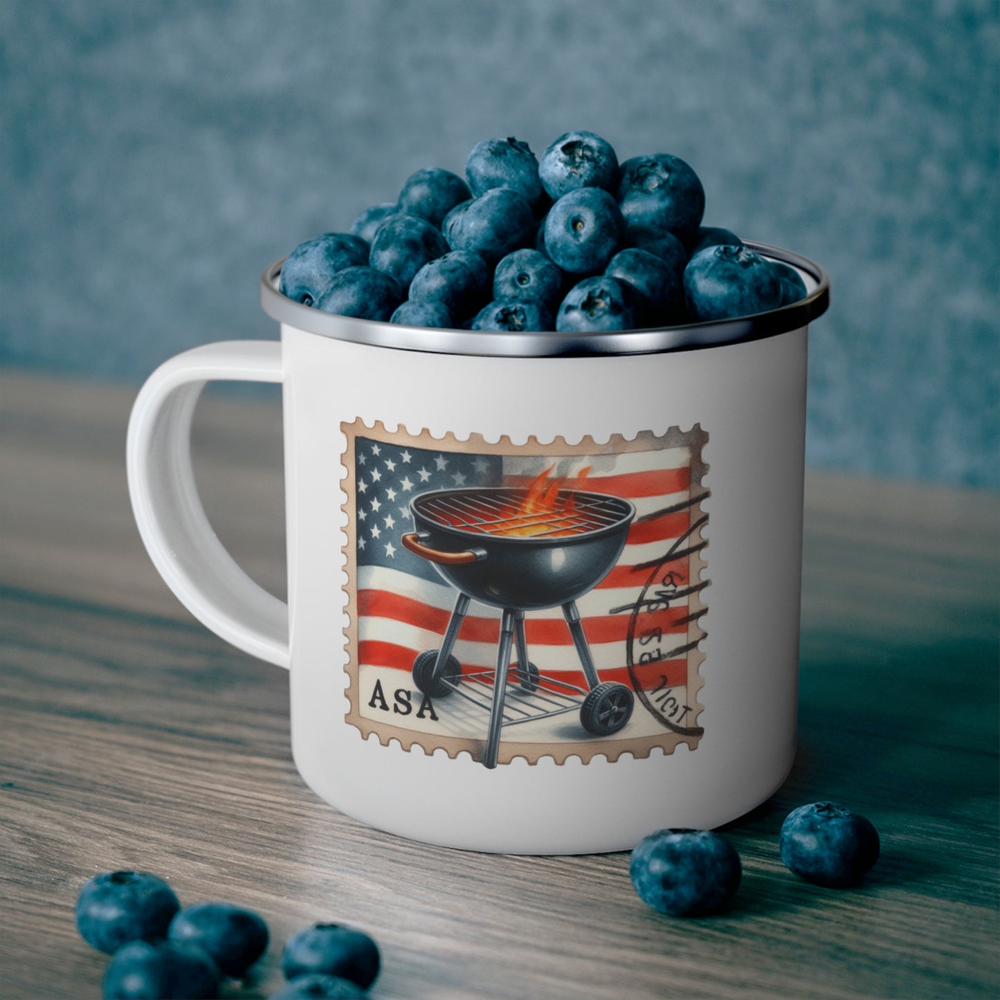4th of July Mug - American Barbecue Stamp