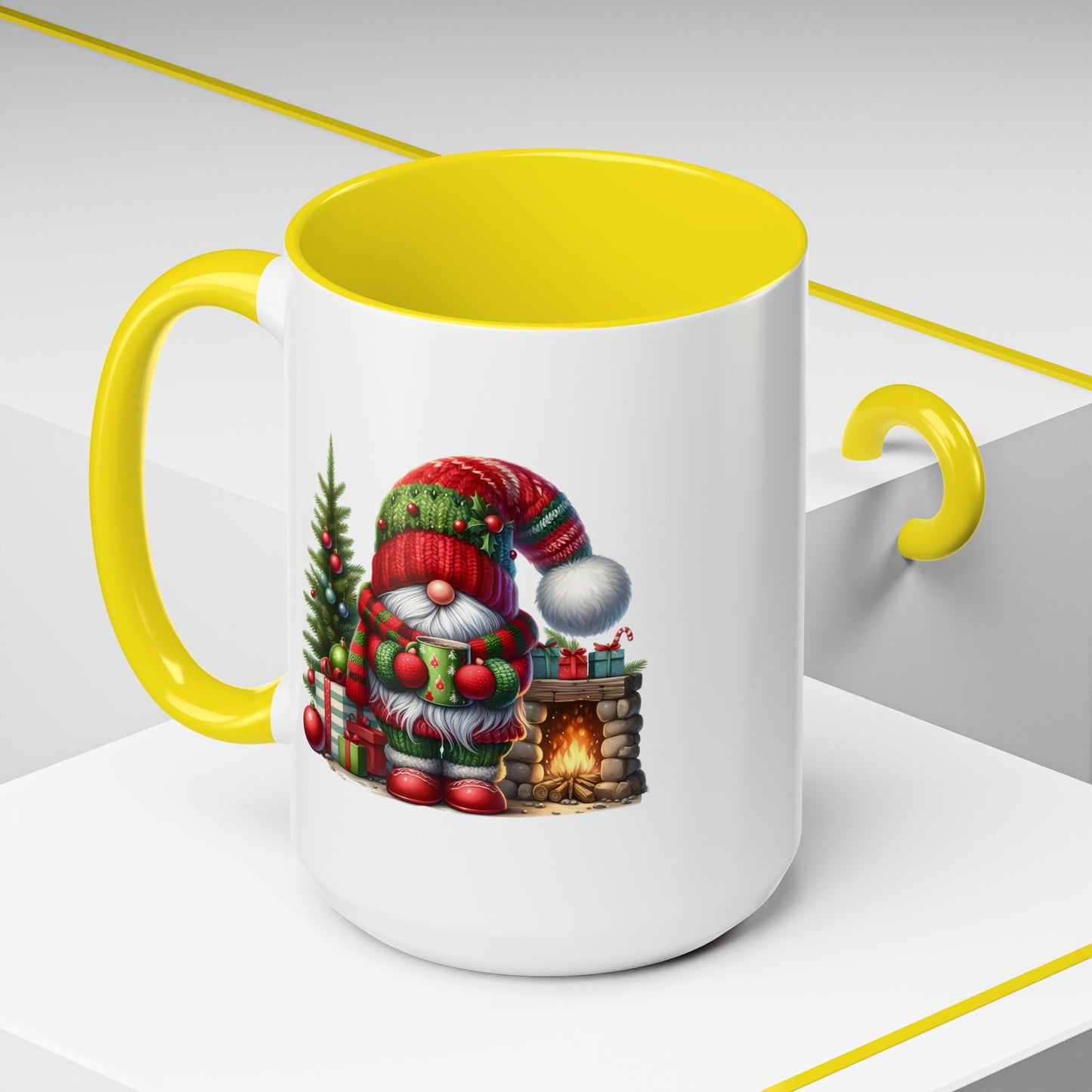 Christmas Mug - Gnome Fireplace