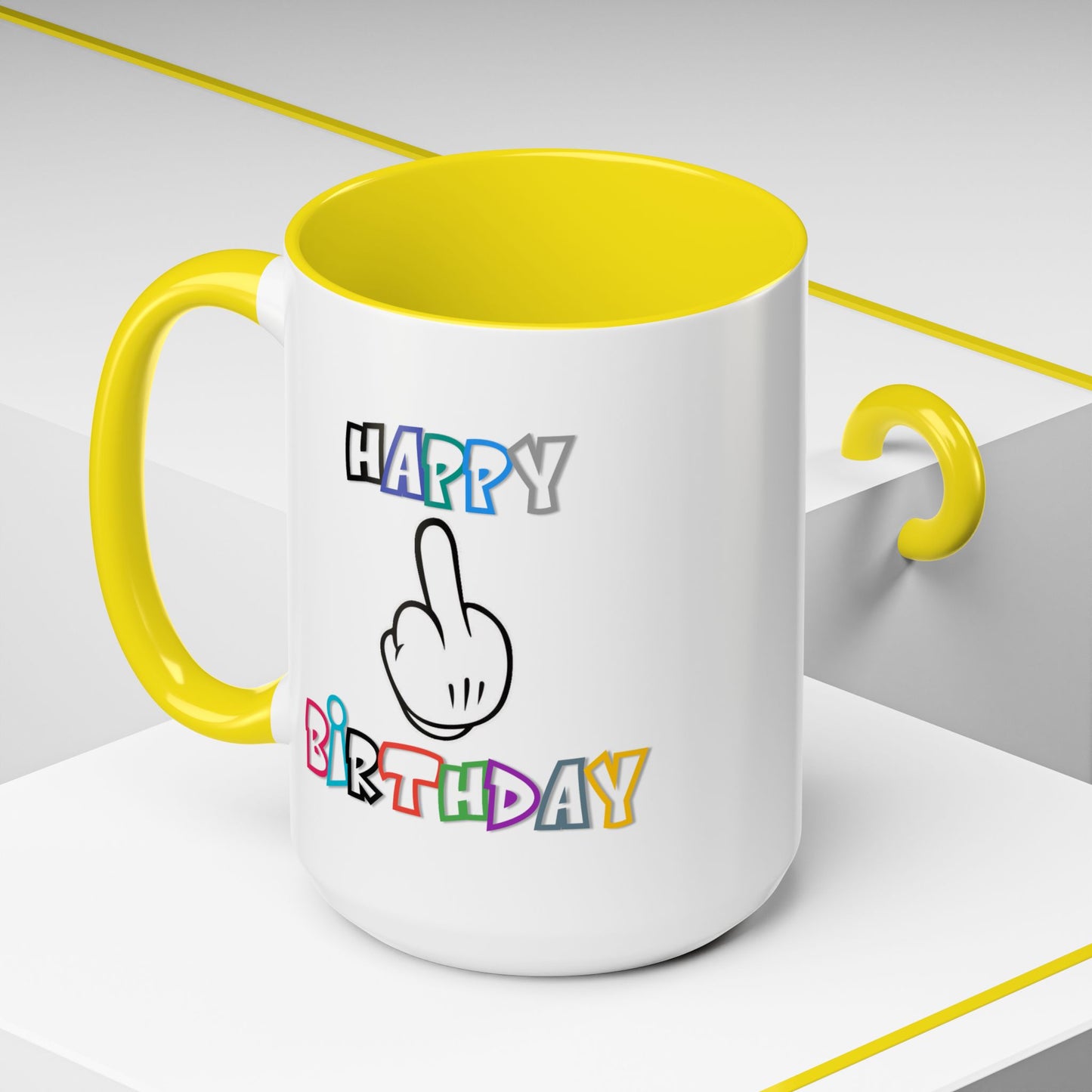 Adult Mug - Happy Birthday Middle Finger