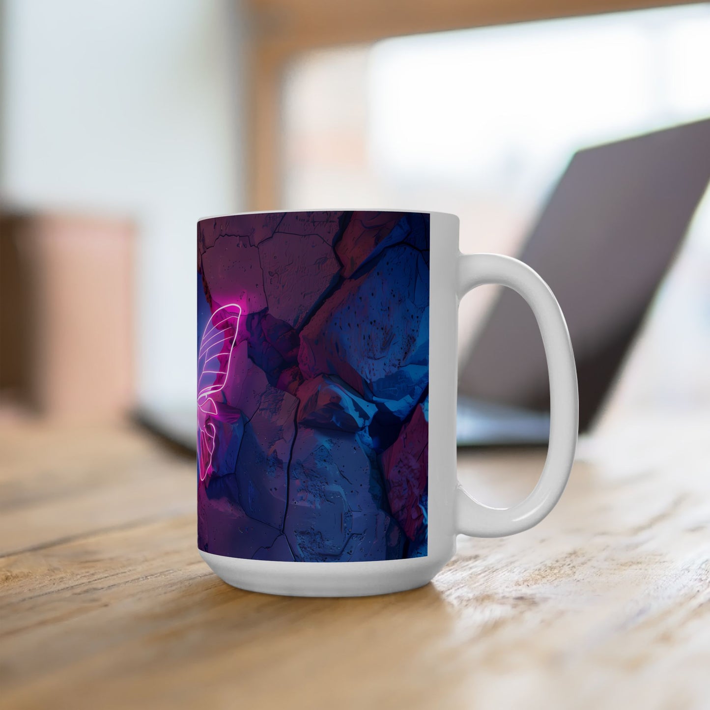 Artistic Mug - Neon Butterfly