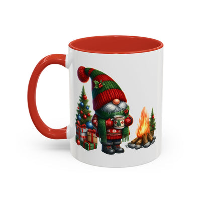 Christmas Mug - Gnome Presents and Fire