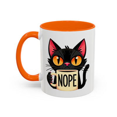 Humor Mug - Nope Black Cat