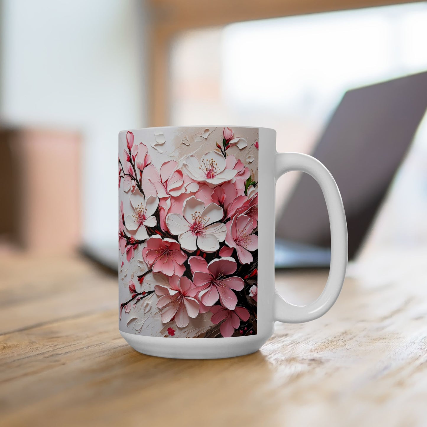 Artistic Mug - Cherry Blossom Oil Painting