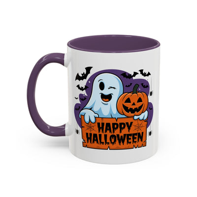 Halloween Mug - Winking Ghost With Pumpkin
