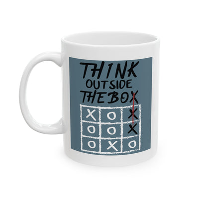 Motivation Mug - Think Outside The Box Naughts & Crosses