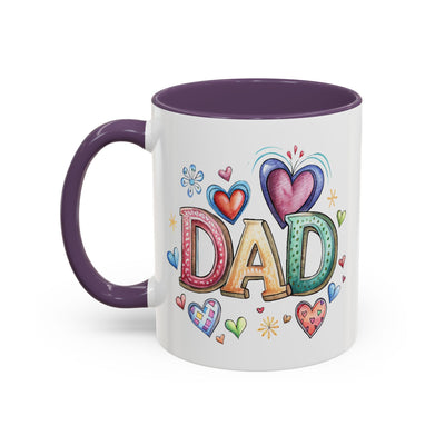 Father's Day Mug - Dad Hearts