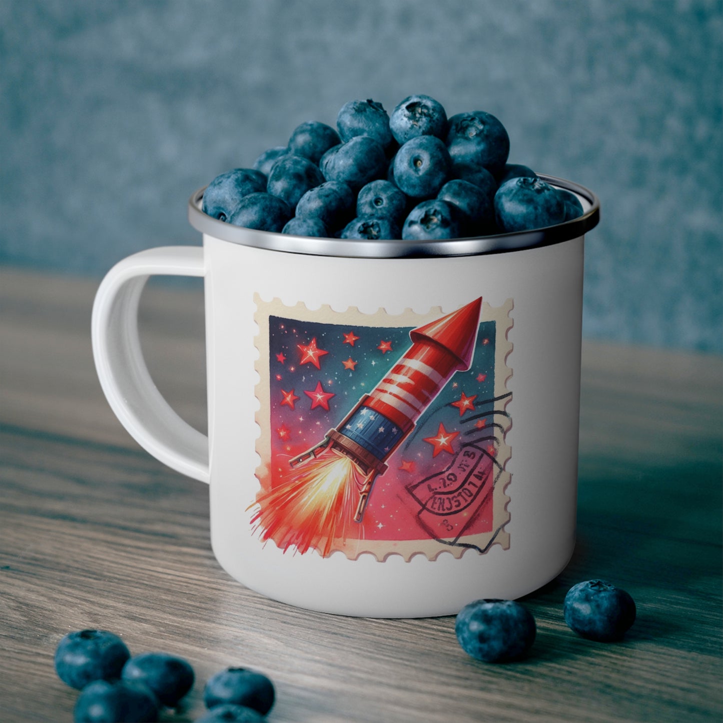 4th of July Mug - Firework Stars Stamp