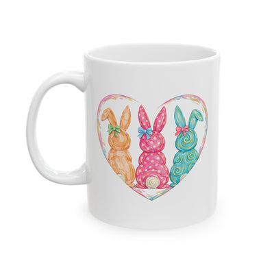 Easter Mug - Bunnies Heart