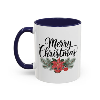 Christmas Mug - Merry Christmas Black Text Mistletoe
