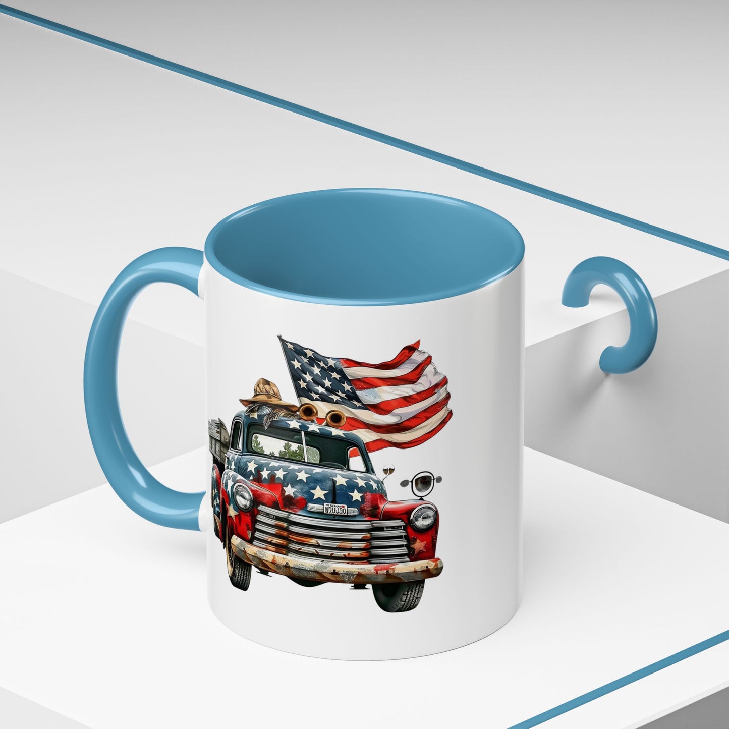 4th of July - Old Truck & Flag