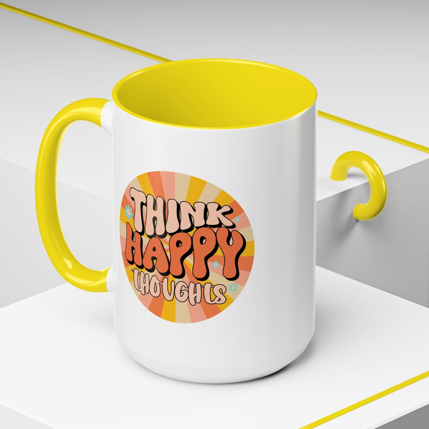 Wellness Mug - Think Happy Thoughts Hippie