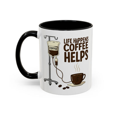 Humor Mug - Life Happens Coffee Helps