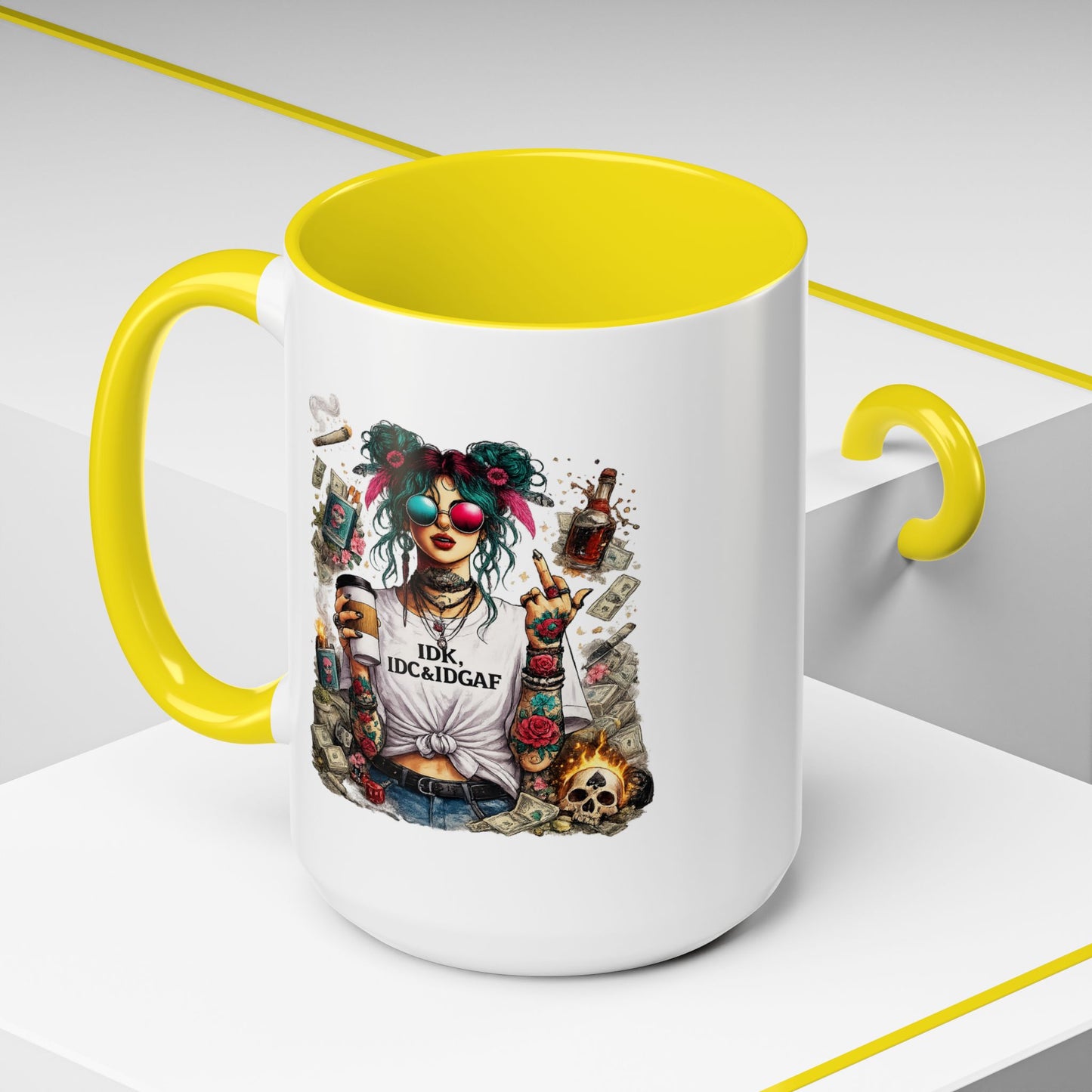 Humor Mug - The IDK IDC & IDGAF