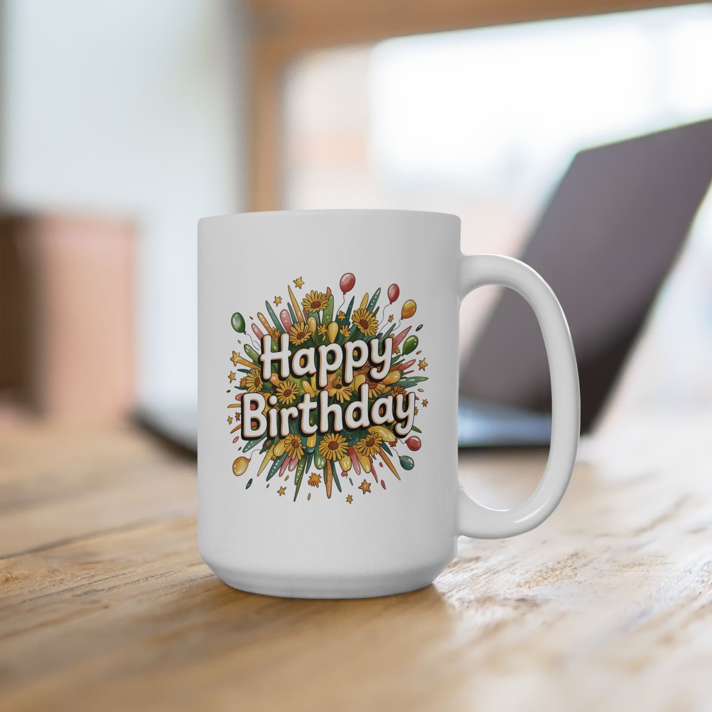 Birthday Mug - Happy Birthday Flower Bouquet