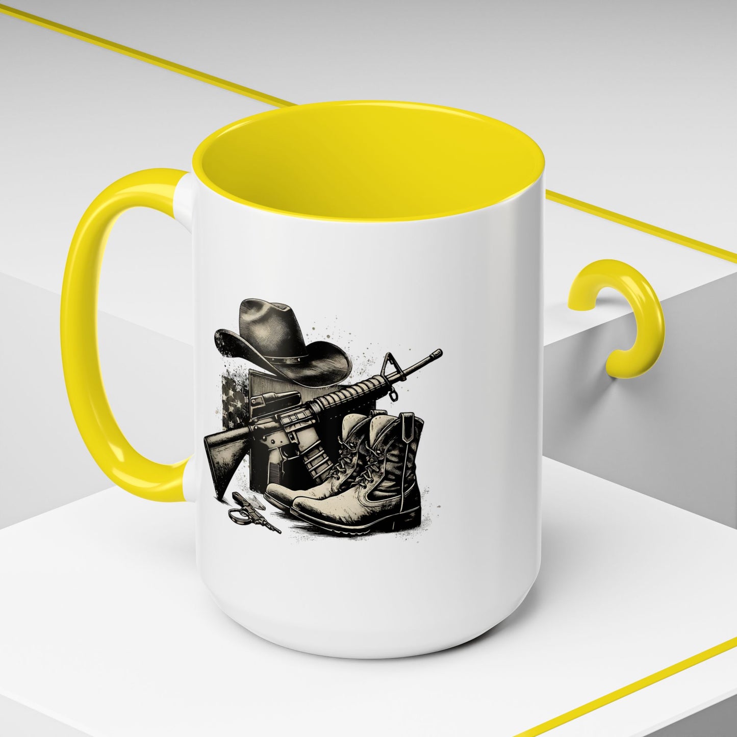 4th of July Mug - Soldier Hat Boots Gun