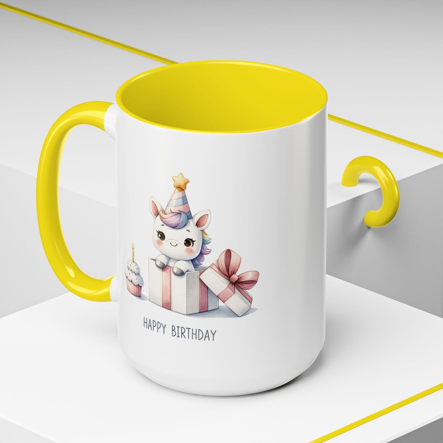 Birthday Mug - Unicorn With Present