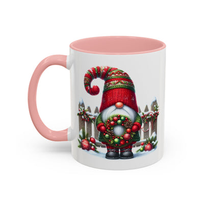 Christmas Mug - Gnome with Christmas Wreath